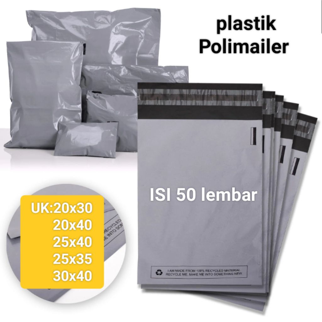 

(Bintang decor pekanbaru)Plastik Packing Polimailer isi 50pcs