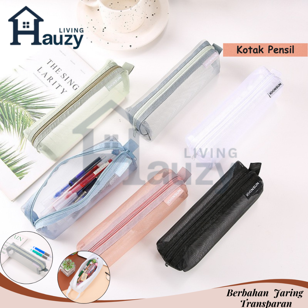 

Hauzy - Kotak Pensil Transparan – Simple & Stylish, Cocok untuk Sekolah dan Kantor