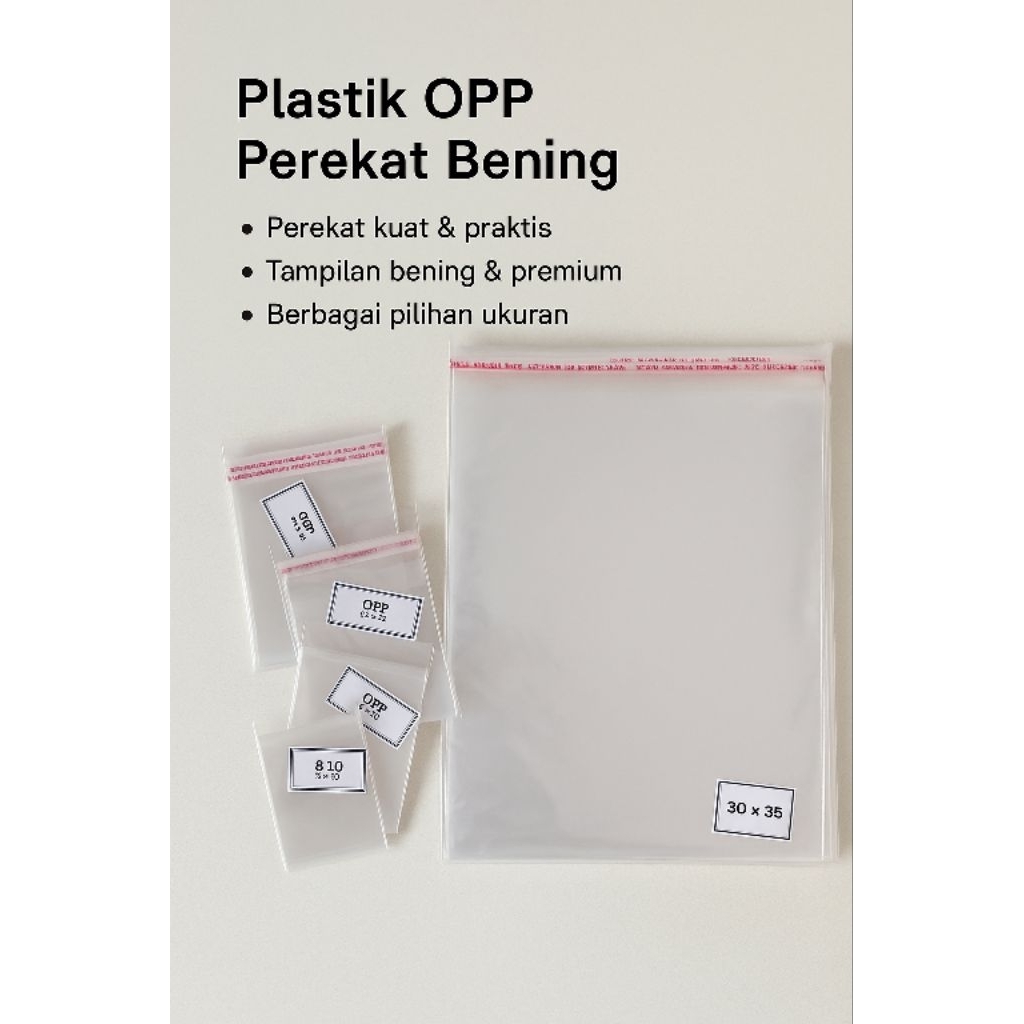 Plastik OPP Bening Perekat – Ukuran KECIL | Plastik Kemasan Makanan, Souvenir, Kado