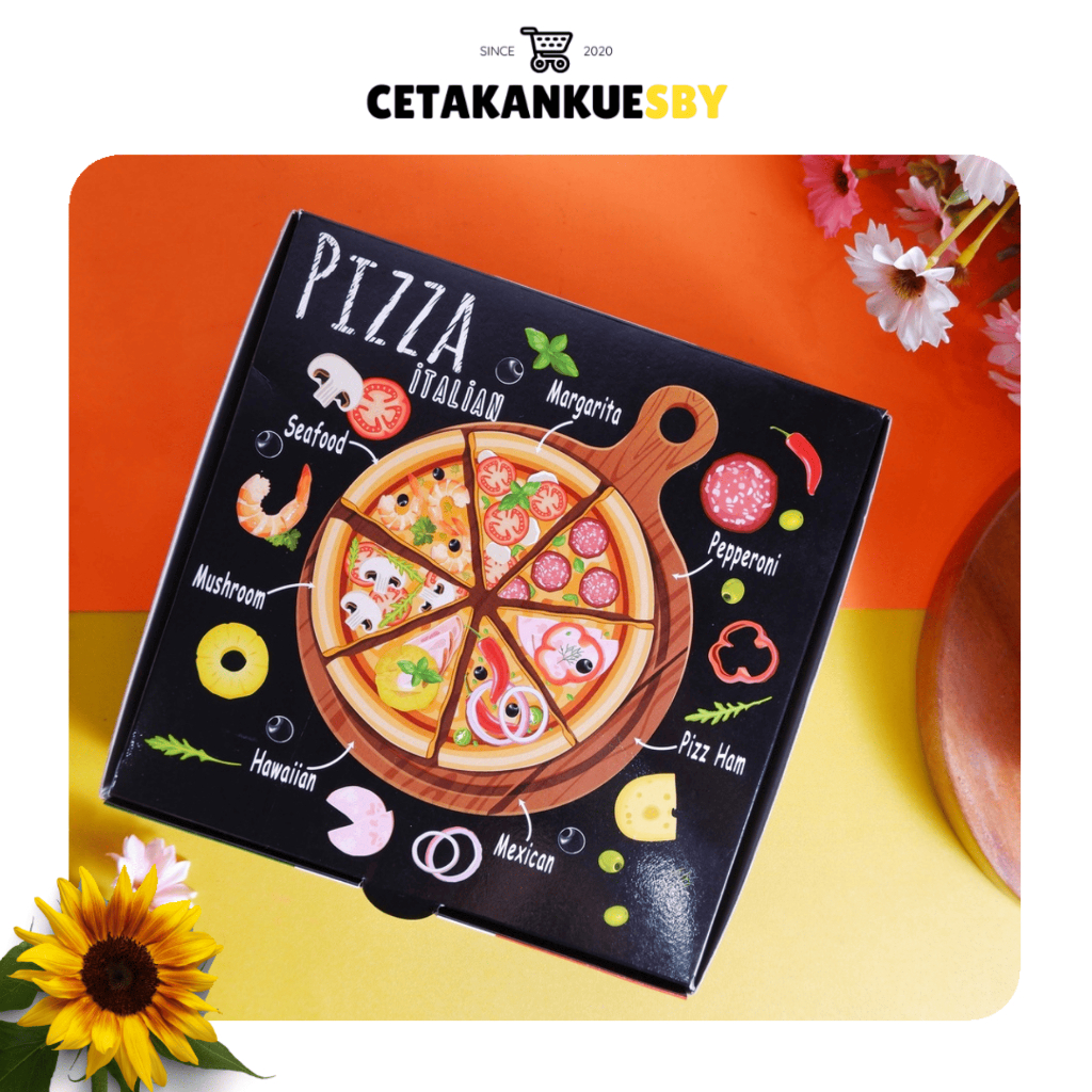 

(CKS) Dus Pizza / Box Pizza Hitam Motif Ukuran 25cm