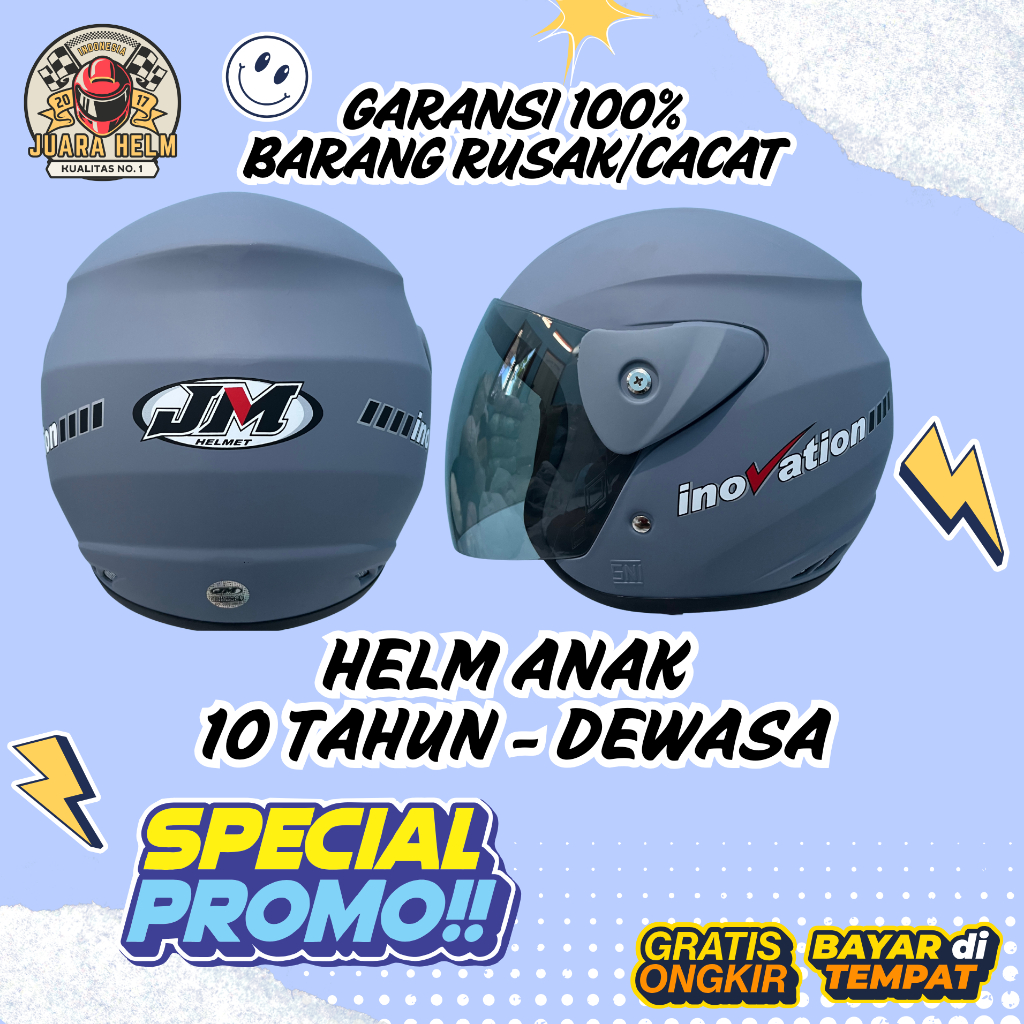 Fressjago Helm Anak Remaja Dewasa Laki Laki Perempuan Cewek Cowok Usia 10 11 12 13 14 15 Tahun