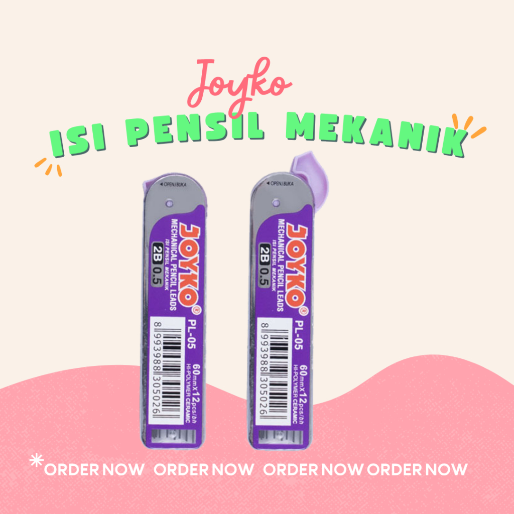 

Isi Pensil Mekanik Joyko 2B 0.5mm Pencil Lead 2B