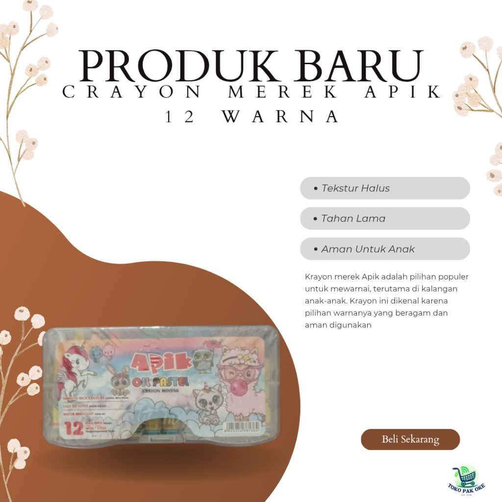 

Crayon Merek Apik 12 warna
