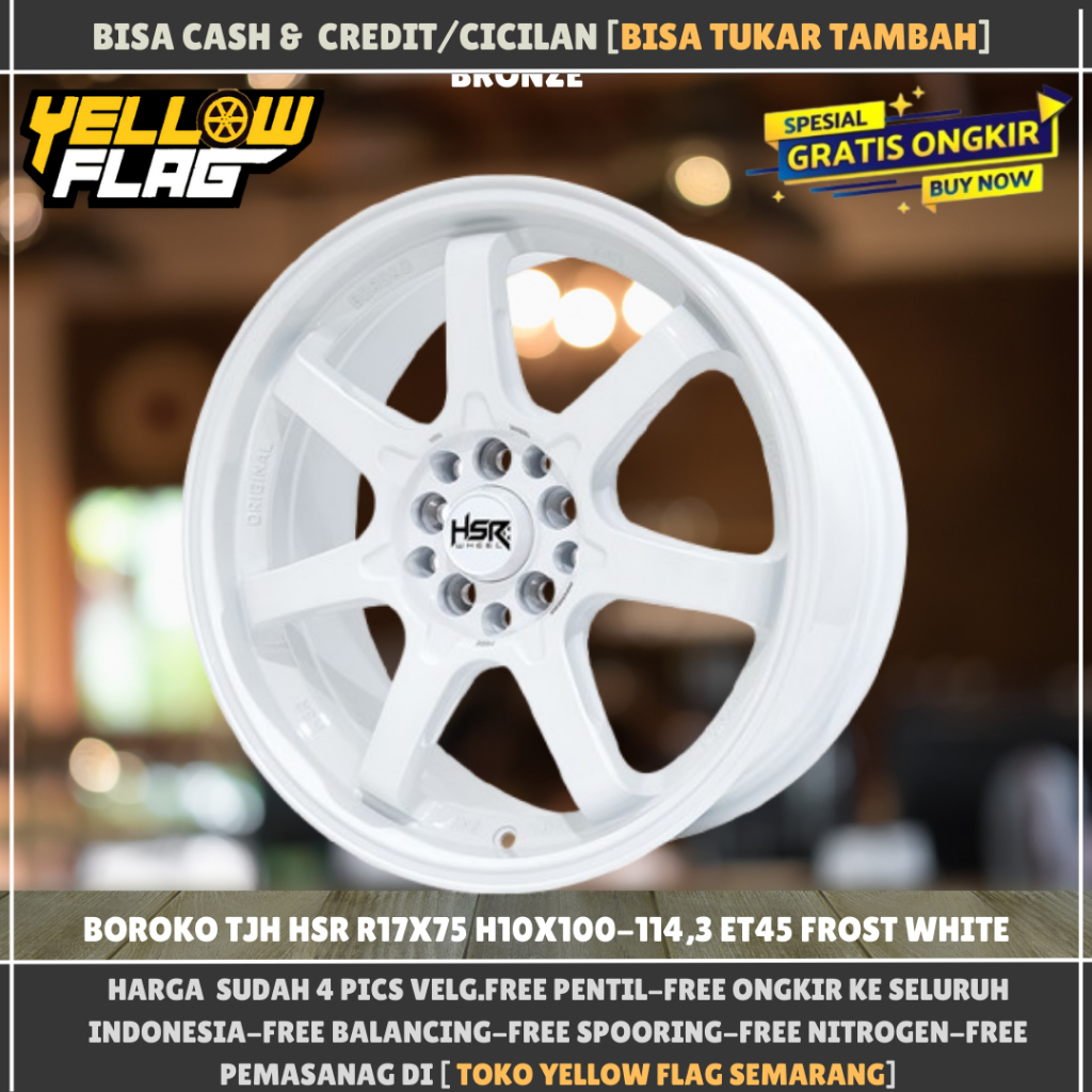 VELG MOBIL RING 17 BAUT 5 UNTUK NEW VELOZ ALTIS SIENTA XPANDER HRV BRV HSR BOROKO TJH R17 PUTIH