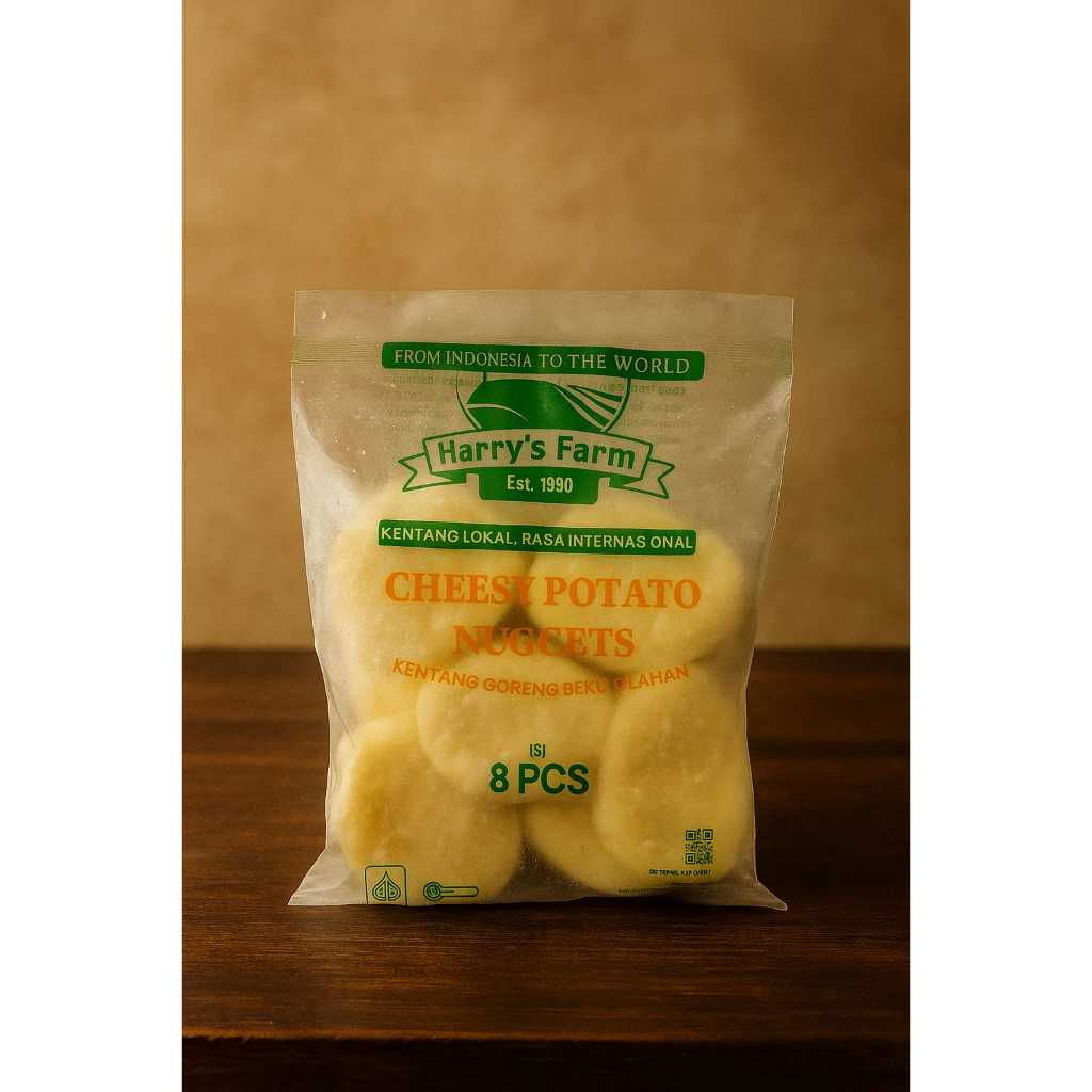 

Kentang Goreng | Cheesy Potato Nuggets 250 gr | Kentang Frozen | Kentang Lokal | Makanan Beku