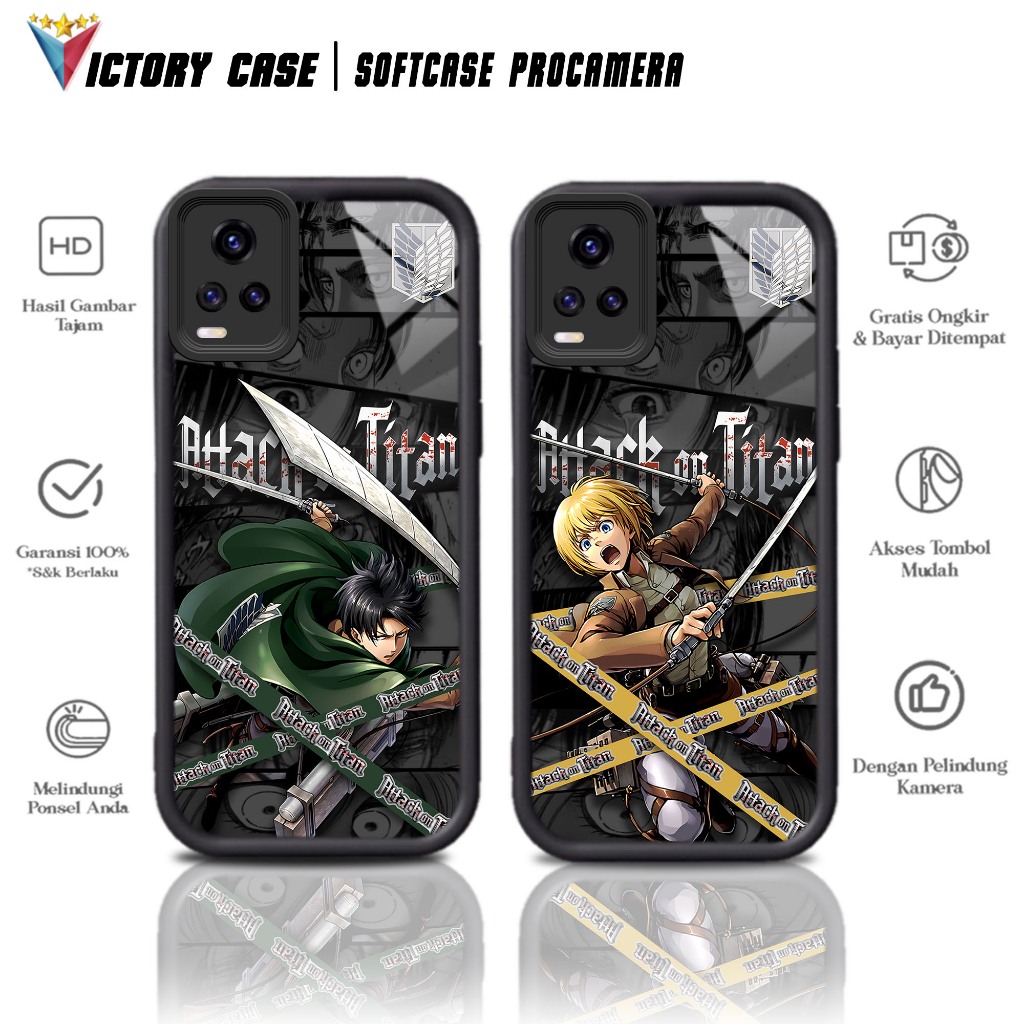 Case Premium Compatible For VIVO V20 Motif [ AOT ] Casing Softcase Glossy Anti Jamur