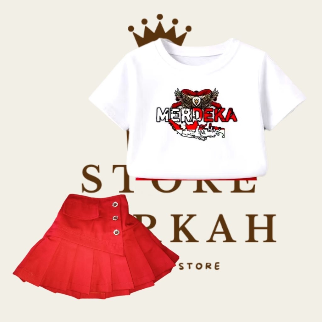 CUCI GUDANG Berkah Store _ One Set /Setelan Anak 1 -12 tahun PEREMPUAN KEMERDEKAAN TERBARU lucu