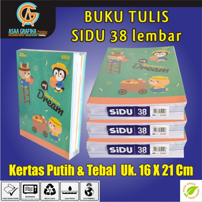

Buku Tulis Sidu 38 Lembar ( 1 pack = 10 buku ) - SIDU 38