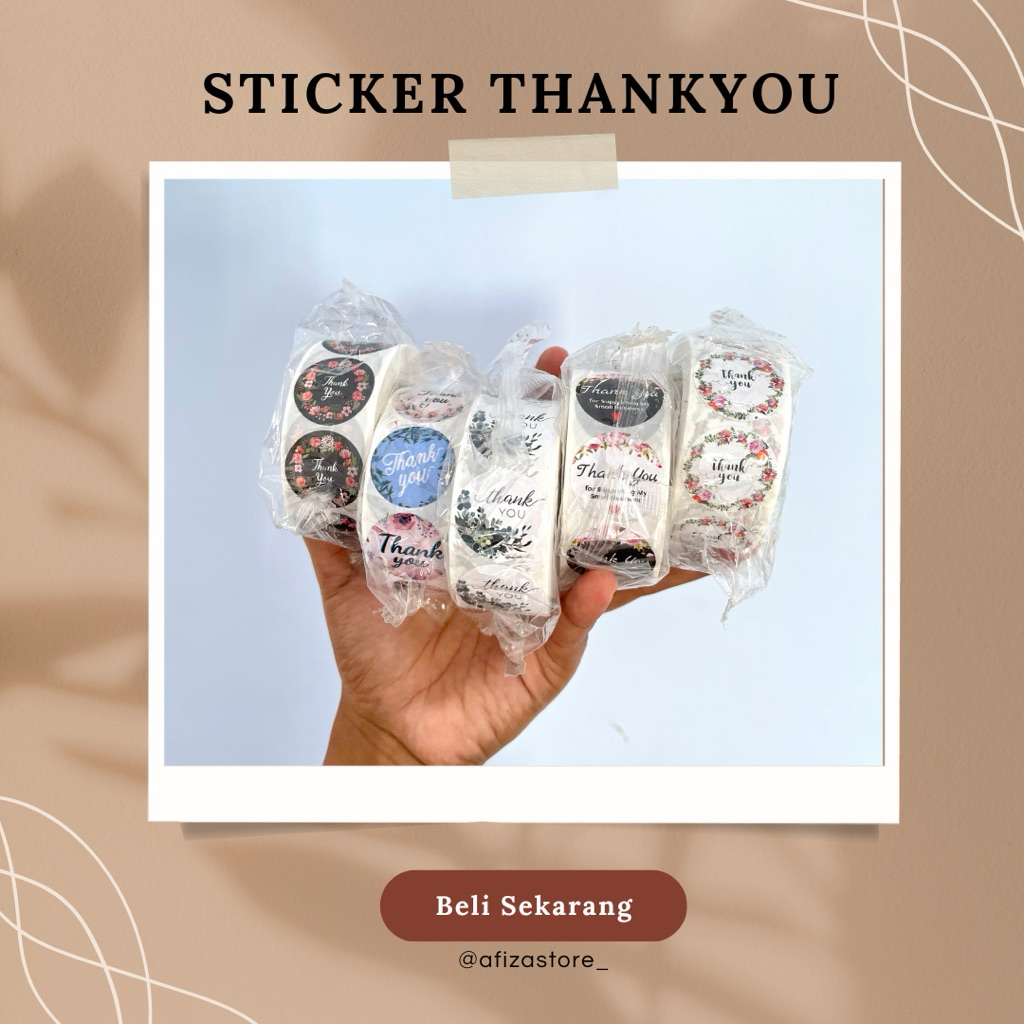 

[PL NEW] PROMO HARI INI SAJA Stiker Label Thank You Motif Random