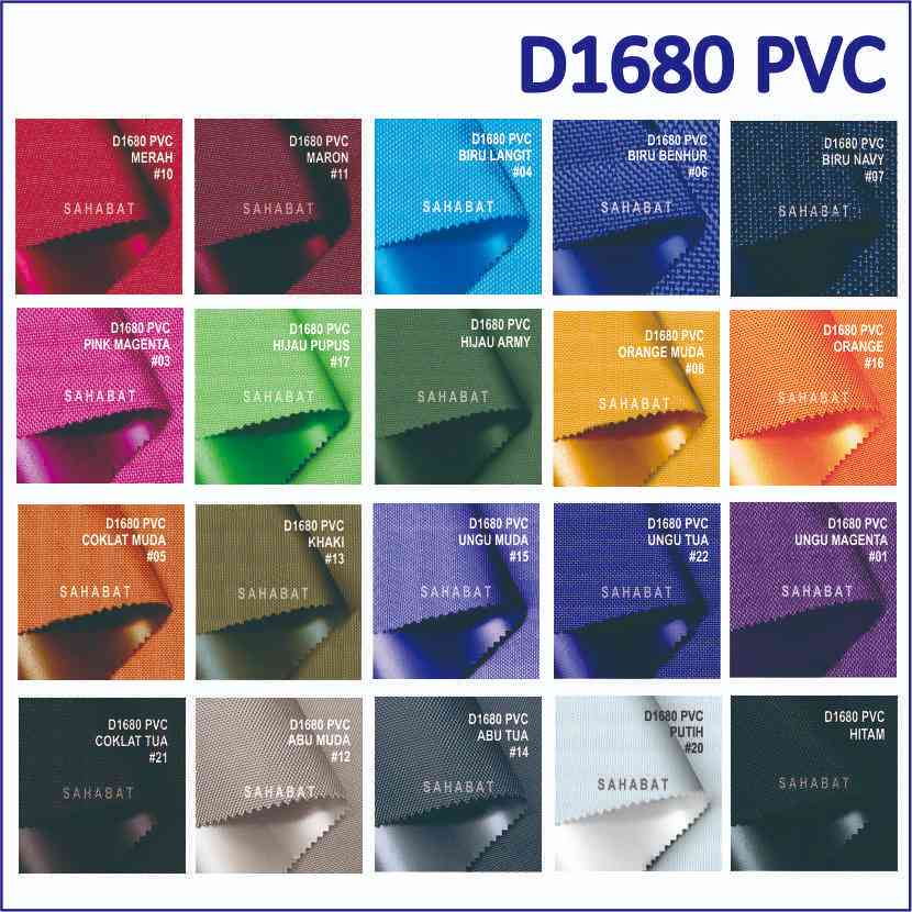 Bahan D1680 PVC / Bahan D1680 Single / Bahan Kain Tas