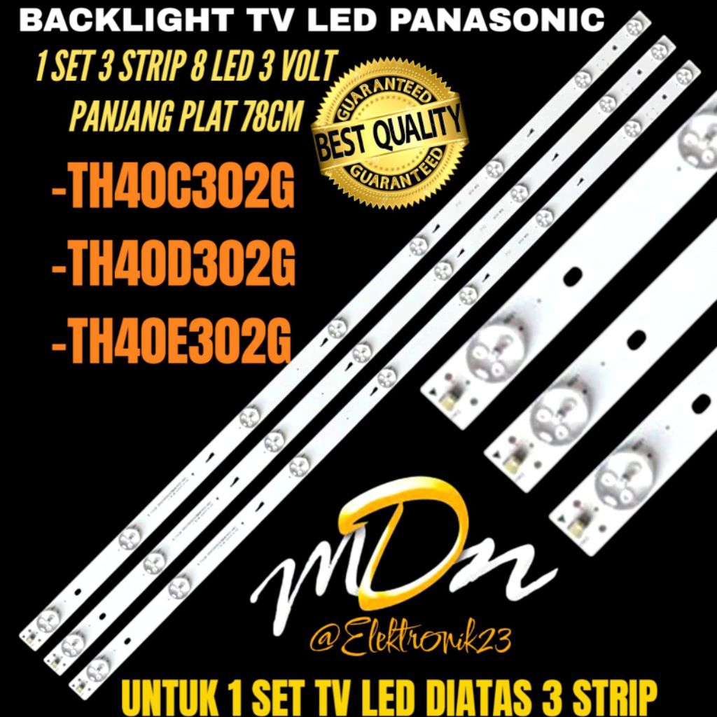 BACKLIGHT TV LED PANASONIC 40 INCH TH-40D302G- TH-40E302G- TH-40C302G BACKLIGHT TV LED PANASONIC