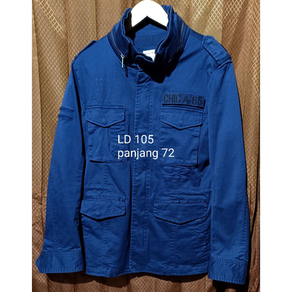 jaket katun parka biru jaket m65 tebal jaket kanvas parka biru tebal jaket m65 biru jaket military b