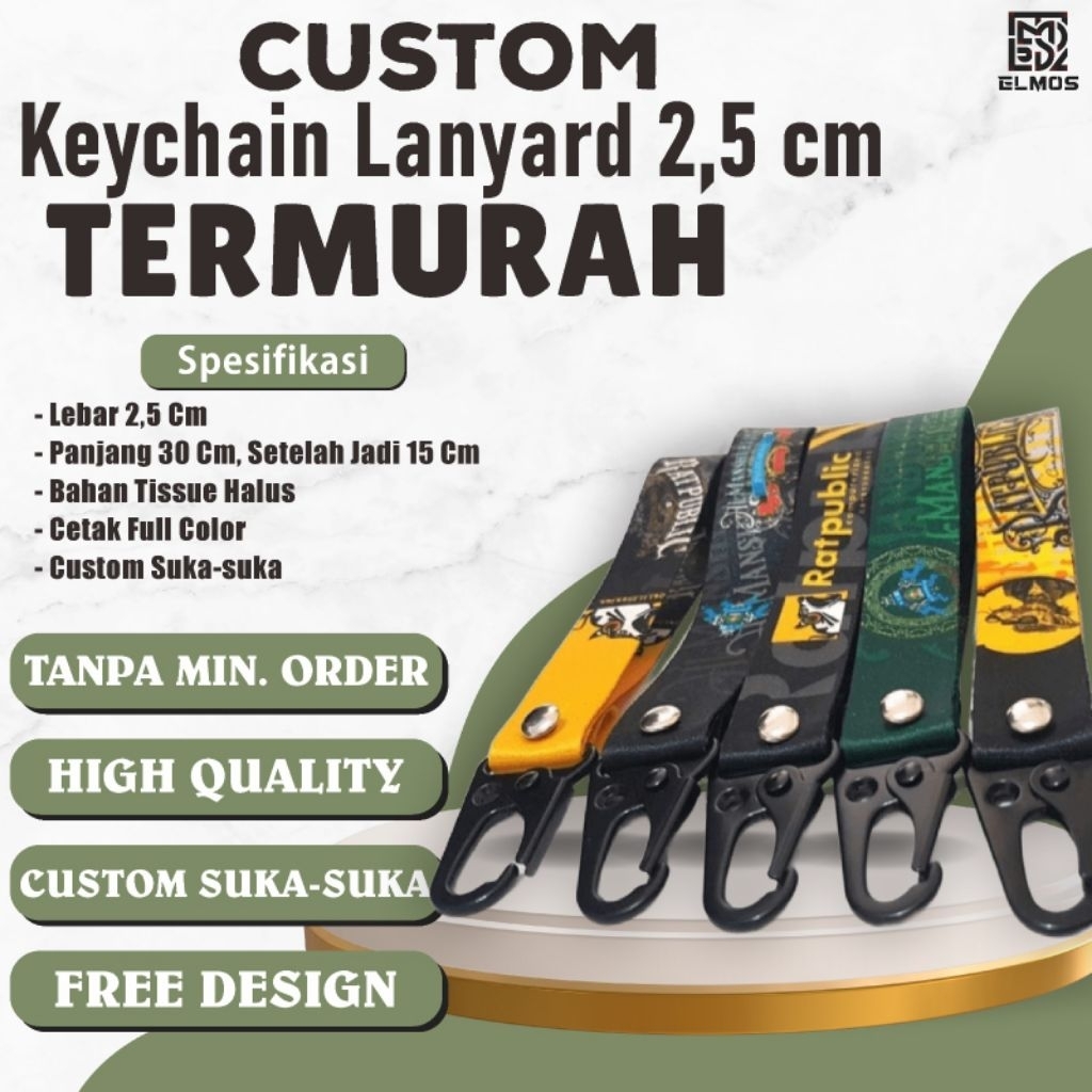 

Keychain Lanyard 2.5 cm Custom Suka-suka | Gantungan Kunci Lanyard 2.5 Premium Termurah Custom Suka-suka | Ganci Lanyard 2.5 custom