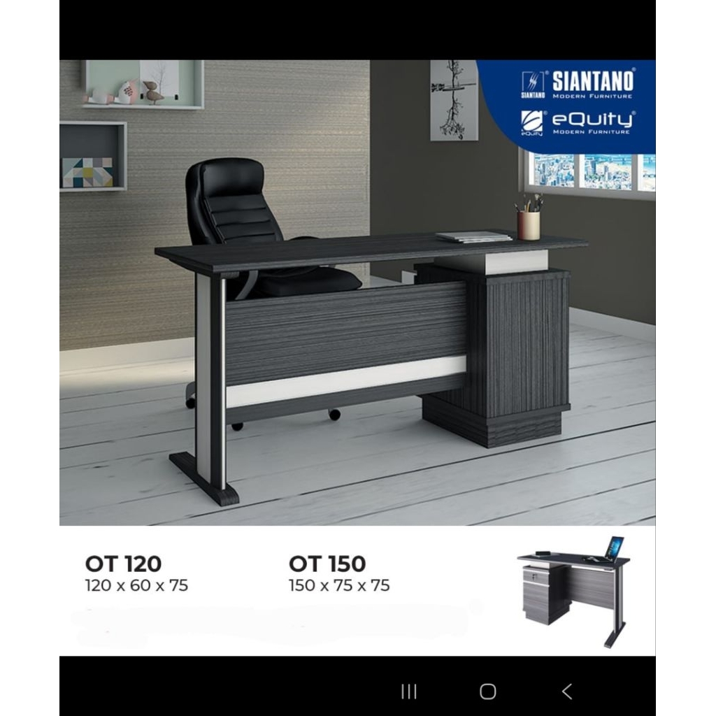Meja Kerja Premium kode OT120 , OT121 , OT122, DENGAN VARIAN ukuran 120 atau meja kerja OT150 150 cm