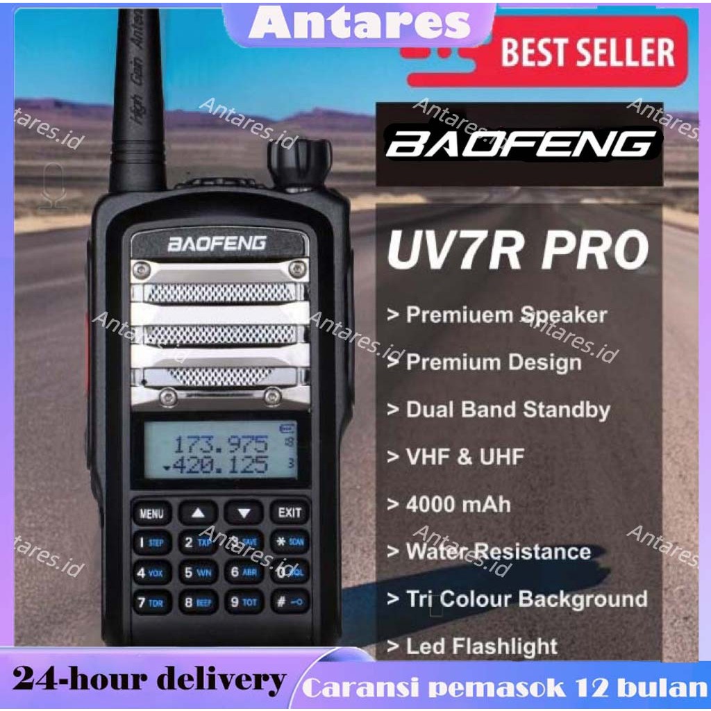 HT BaoFeng UV7R PRO PREMIUM SPEAKER handy talky walkie Jarak Jauh 10KM 15KM Radio HT RADIO