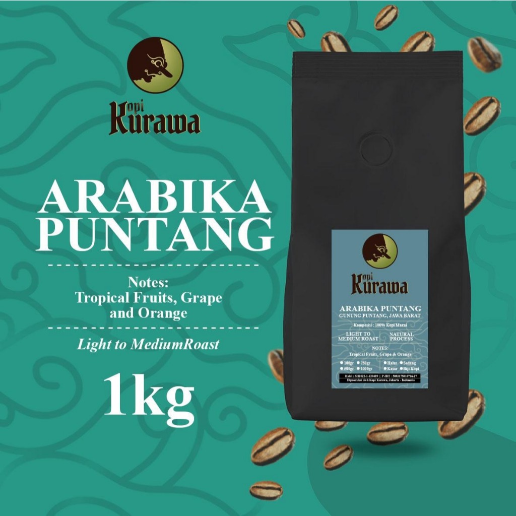 

Kopi Arabika Puntang Jawa Barat 1kg Arabica Coffee Bean Biji Bubuk
