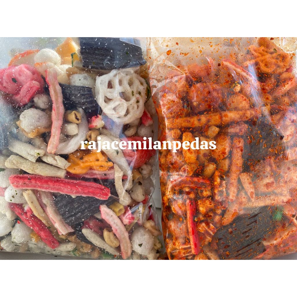 

PAKET HEMAT!!![BUNDLING 2PCS] SEBLAK MIX PEDAS DAUN JERUK+SEBLAK MIX ORIGINAL DAUN JERUK 500GR DAPAT 2/250GR DAPAT 2