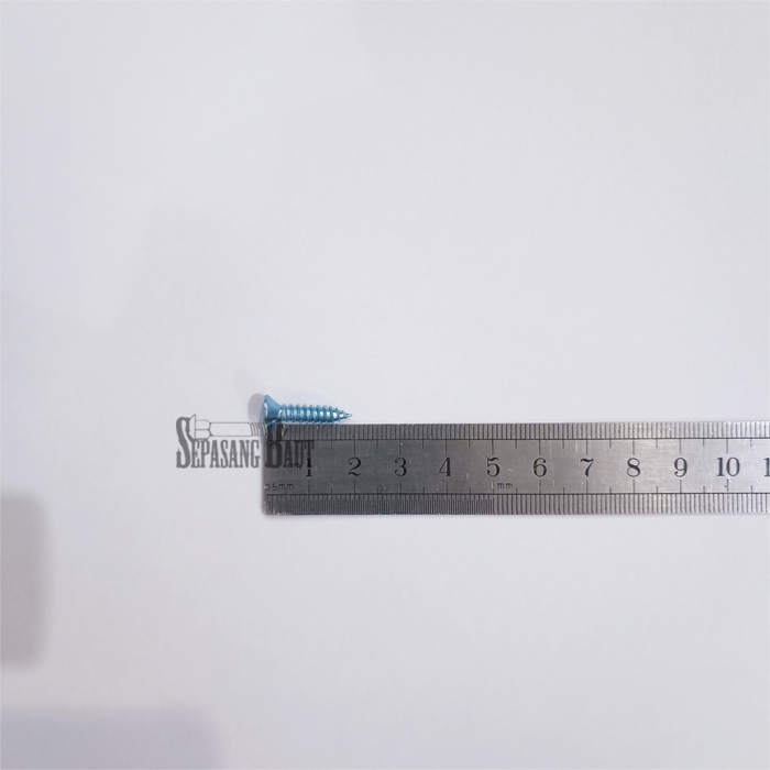 8x3/4 Screw Tapping FH Isi 10 - Skrup Kepala Rata Galvanis 8 x 3/4