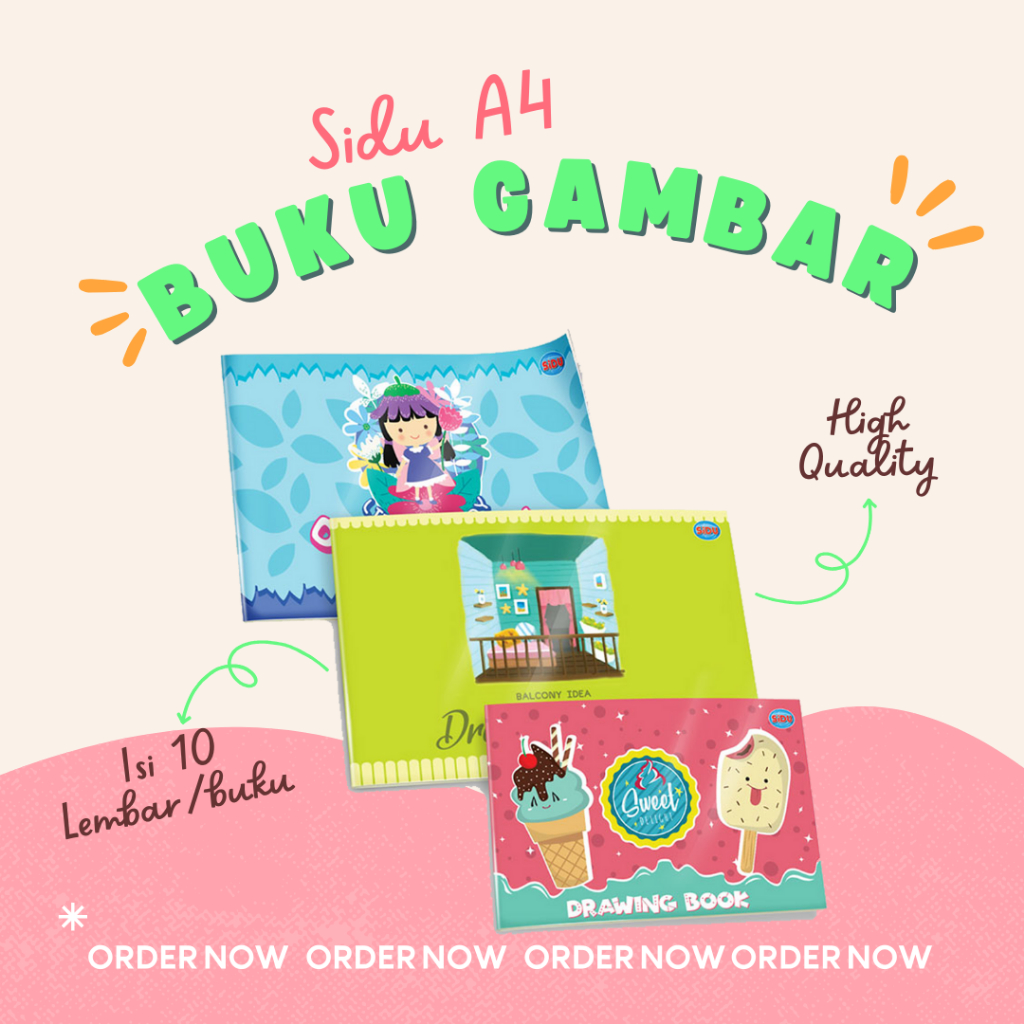 

Buku Gambar A4 Sidu / Drawing Book Sidu / Buku Melukis (1PCS)