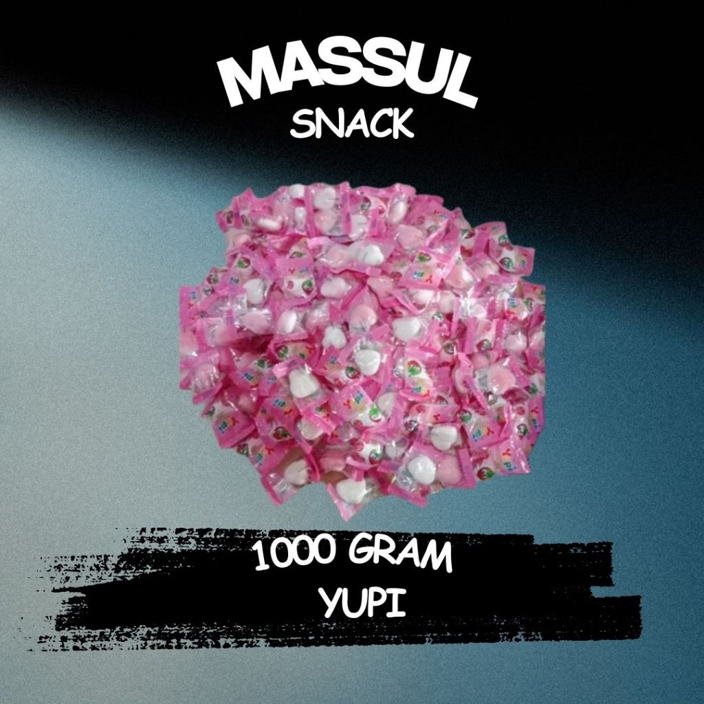 

[1000 gram] Permen Love Kiss Yupi Strawberry Yuppy Kiloan