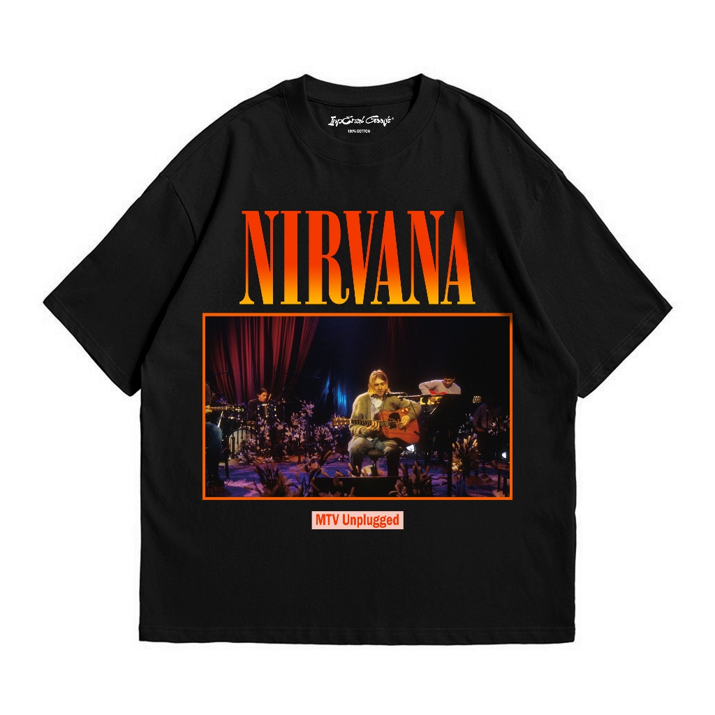 Kaos NIRVANA MTV Musik Vintage Kaos Band NIRVANA MTV Tee Unisex Cotton Premium