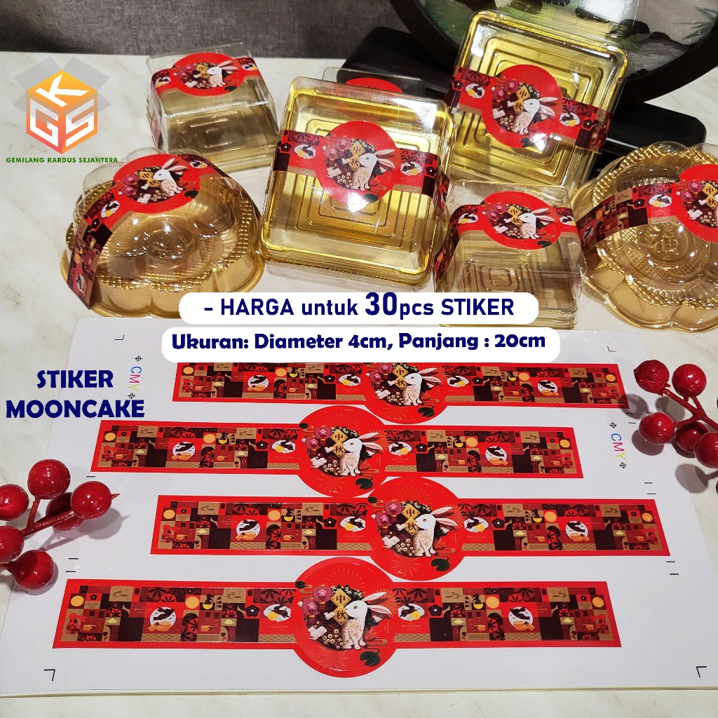

30pcs STIKER MOONCAKE | STIKER KUE BULAN | STICKER MOONCAKE | KUE BULAN