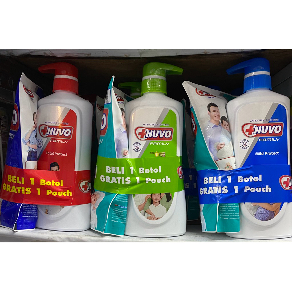 Sabun nuvo cair botol 550ml Gratis refil 400ml