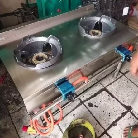 kompor 2 tungku meja stainless tekanan high presur