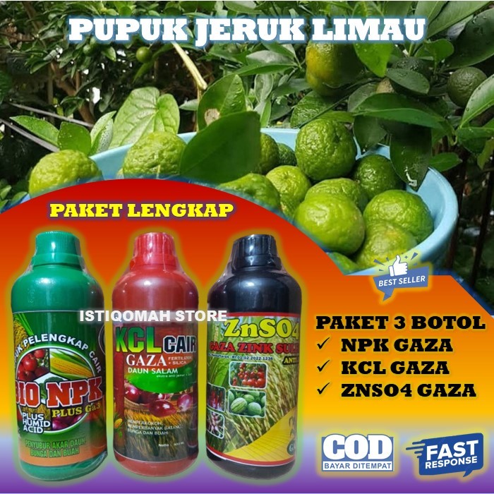 Pupuk Tanaman Jeruk Limau Agar Berbuah Lebat [PAKET 3 BOTOL GAZA] Pupuk Penyubur Tanaman Jeruk Limau