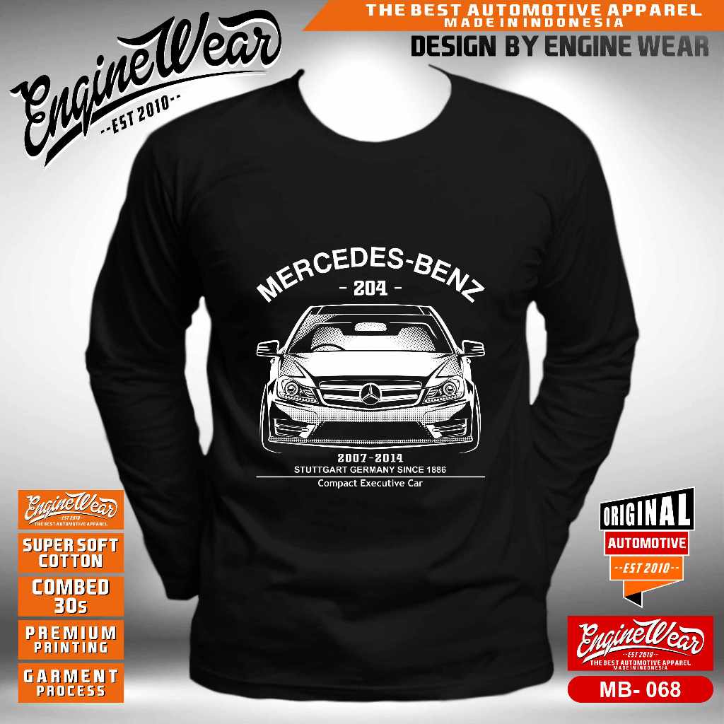 kaos mercedes benz W204 W140 W115 W123 W124 W202 W203 W210 W211 W212 tshirt mobil baju mercy W204 rs