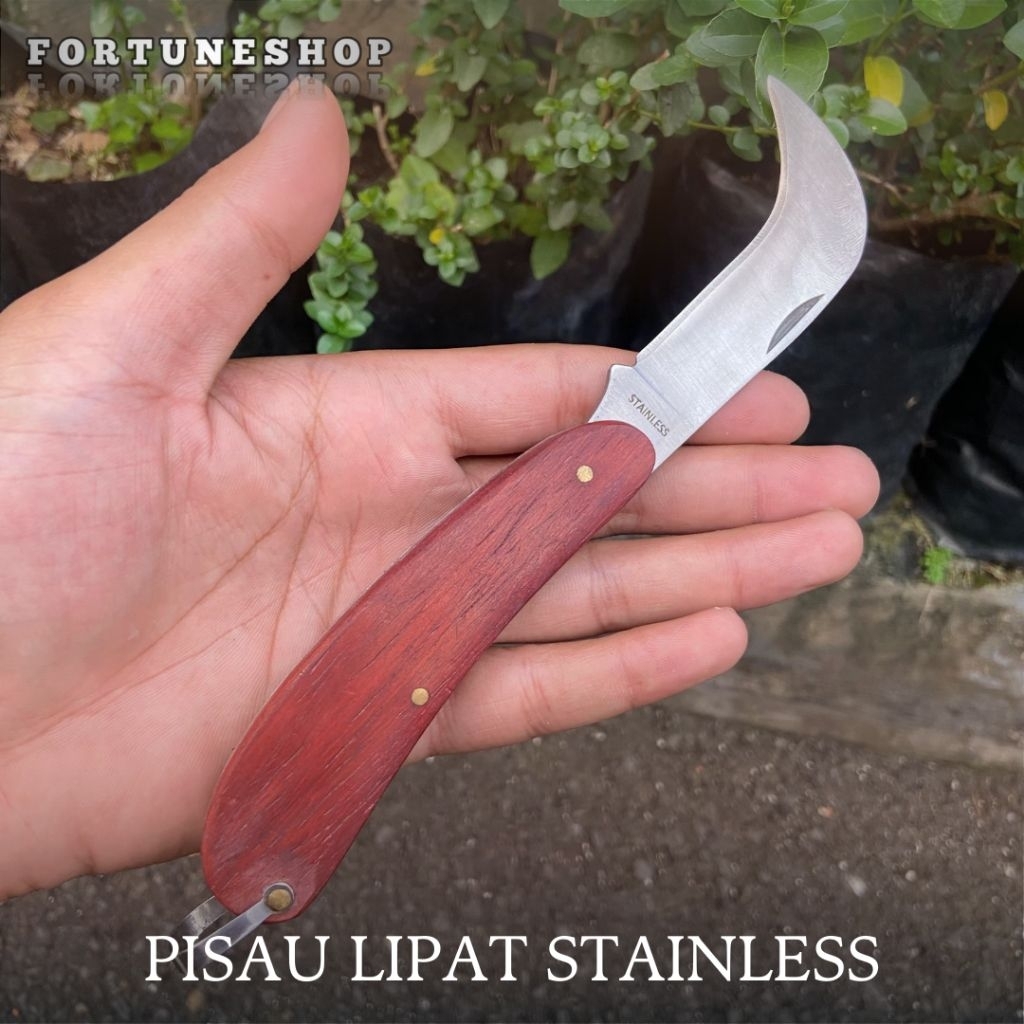 

Pisau Lipat Stainless Multifungsi Pisau Kupas Stek Super Tajam