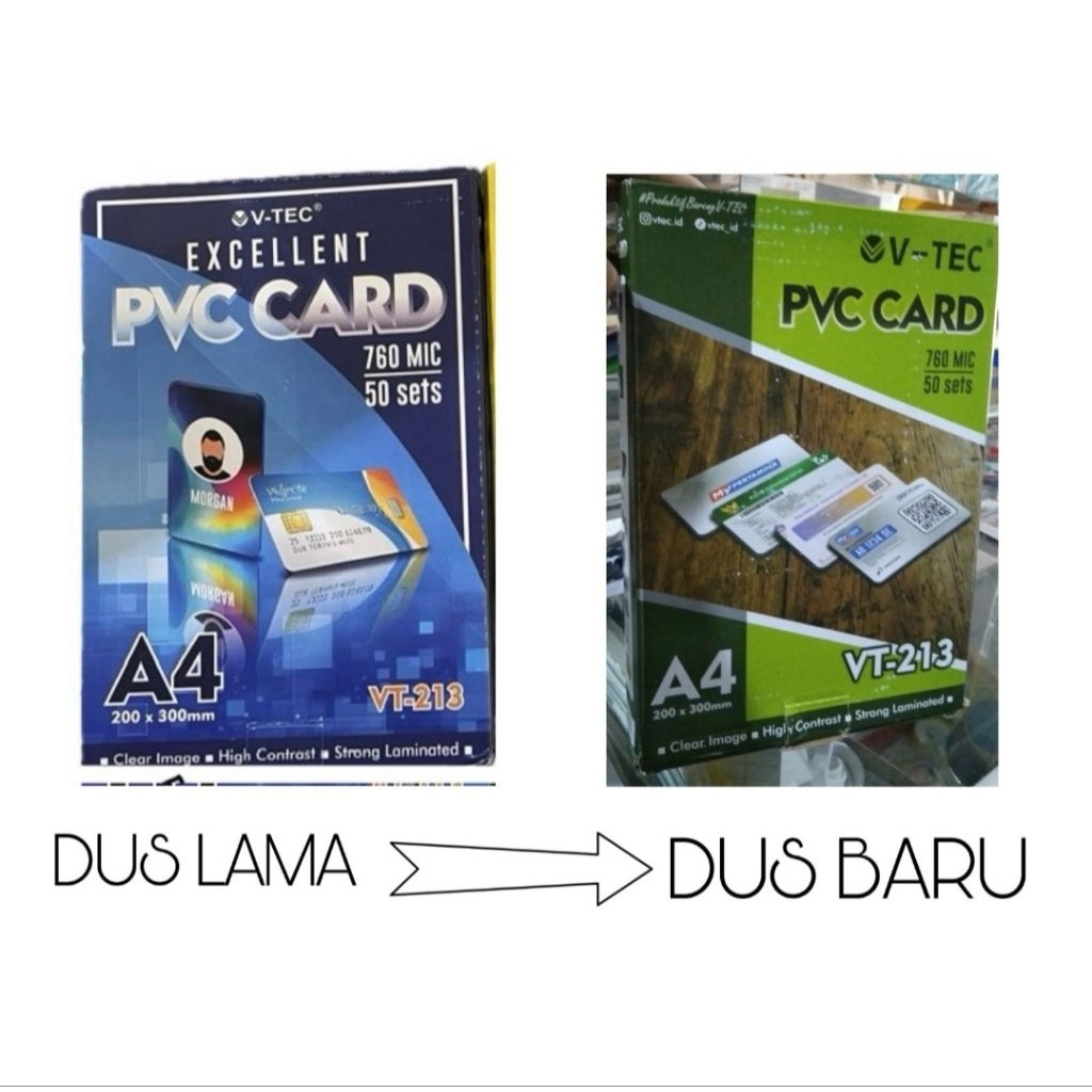 

PVC ID CARD MERK AMANDA; V-TRO; VTEC / 50 SET