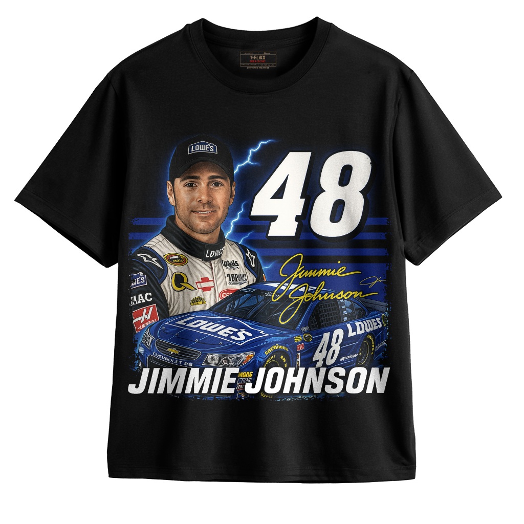 Original NASCAR JIMMIE JOHNSON KAOS SPORT TSHIRT OVERSIZE UNISEX HITAM - TFLIKS Unisex Tee