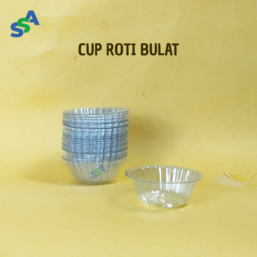 CUP ROTI BULAT ISI 100 PCS / MIKA CUP ROTI / CUP ROTI PLASTIK