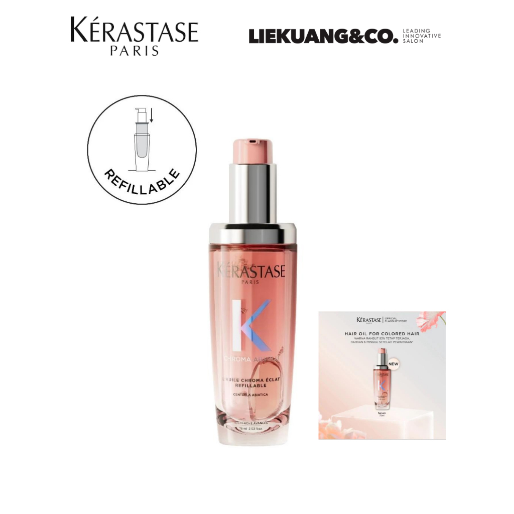 Kerastase Chroma Absolu Hair Oil 75ml Hair Serum for Colored Hair - Serum Rambut untuk Rambut Diwarn
