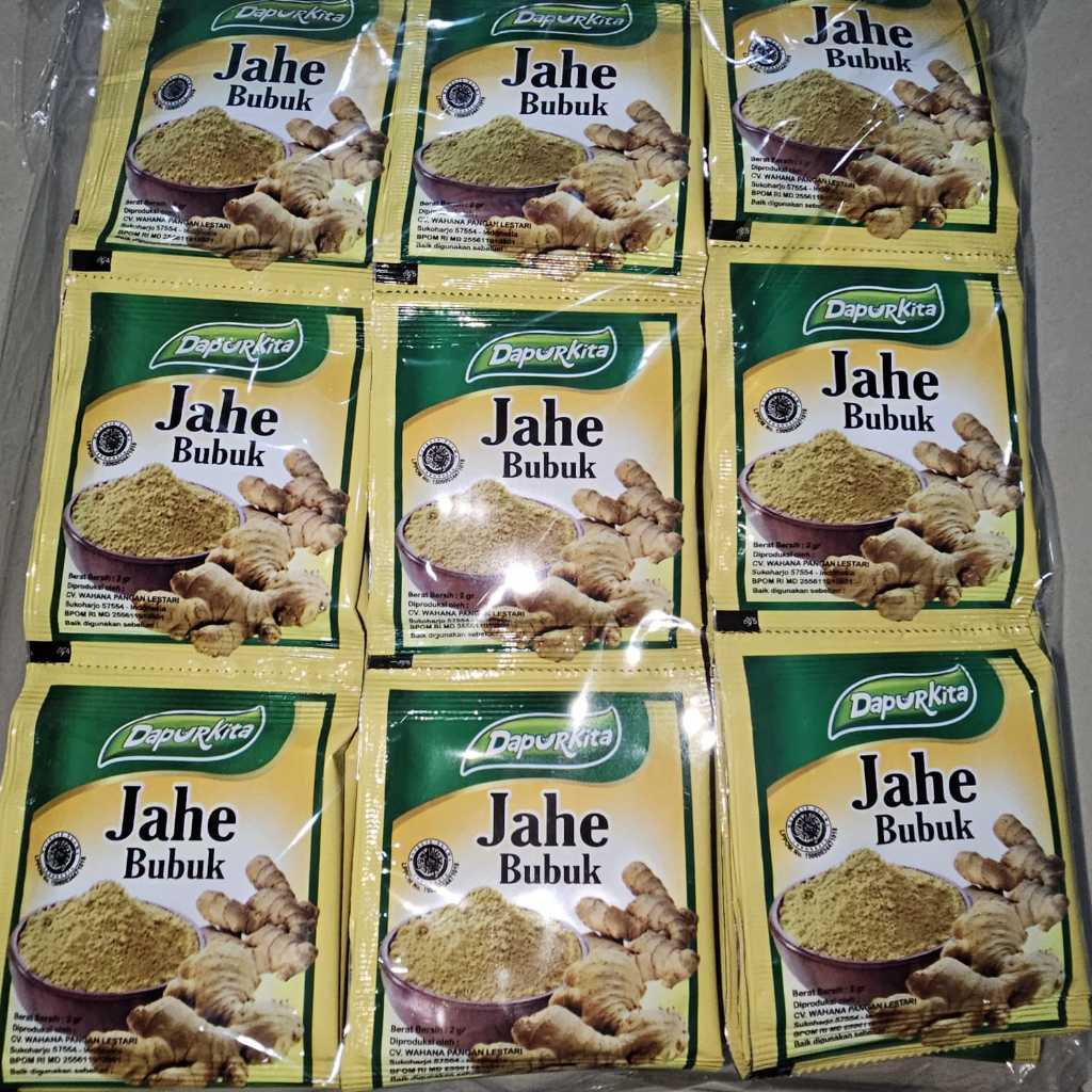 

Paket Hemat 5 Renceng isi 60 Pcs Jahe Bubuk Bumbu Masakan Instan siap Pakai