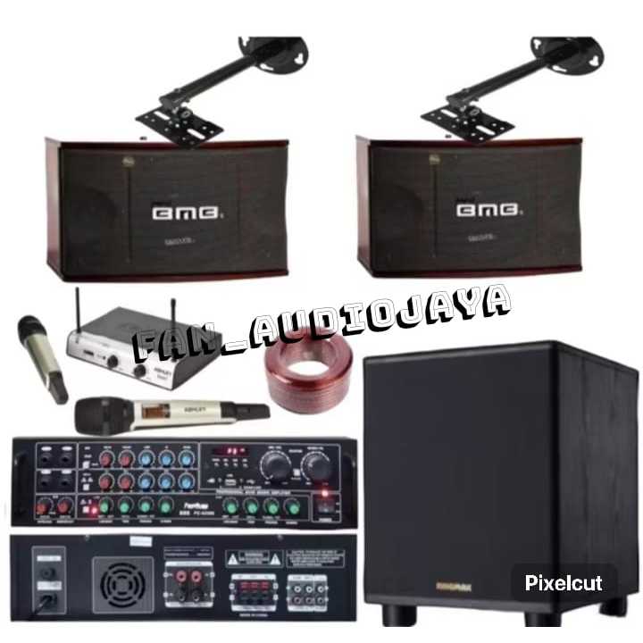 PAKET SOUND SYSTEM KARAOKE BMB 8 INCH MIC ASHLEY SUBWOOFER 12 INCH BLUETOOTH