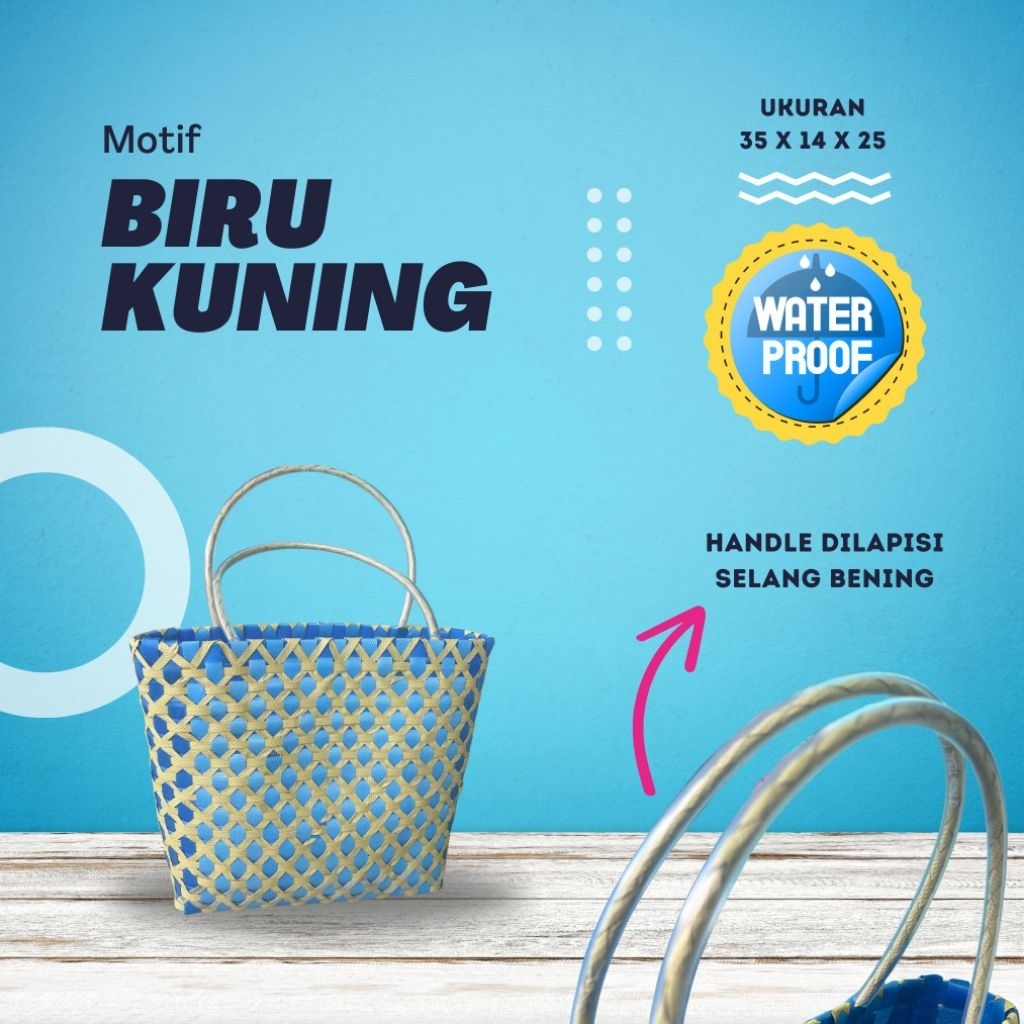 Tas Keranjang Anyaman Kecil Bahan Tebal Kuat