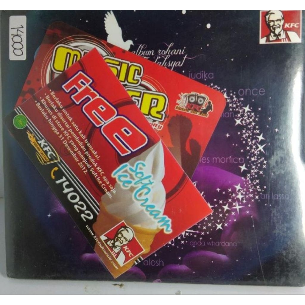 CD 14000 ALBUM ROHANI TERDAHSYAT DAMAI BERSAMA MU KFC MUSIC HIT LIST