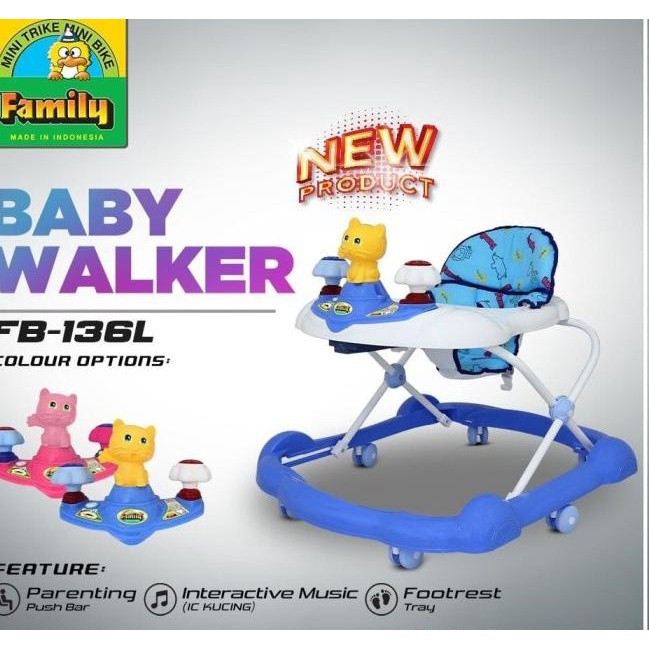 Baby Walker FAMILY FB-136L Music / FB-221G / BW-136L Family Original - Alat Bantu Berjalan Baby