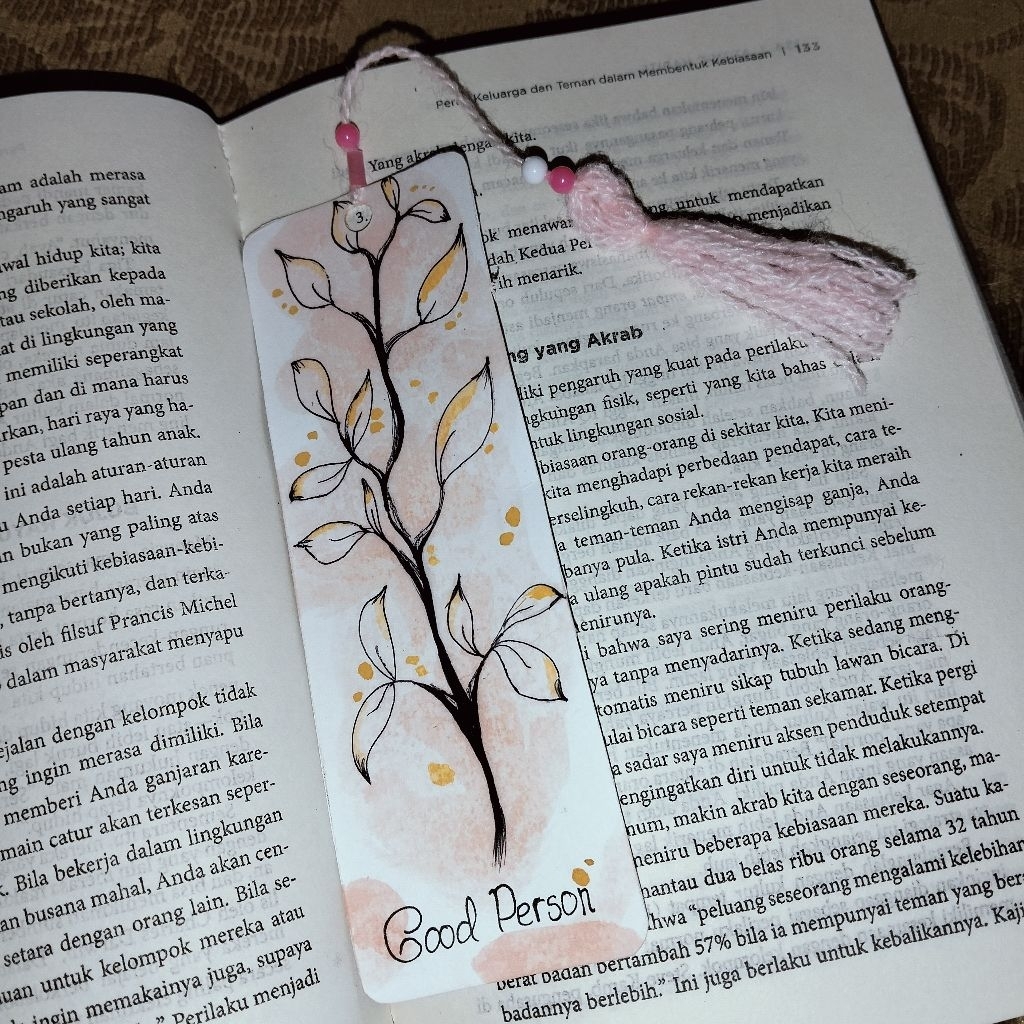 

Bookmark Penanda Buku Estetik Lucu Lukisan Handmade Unik