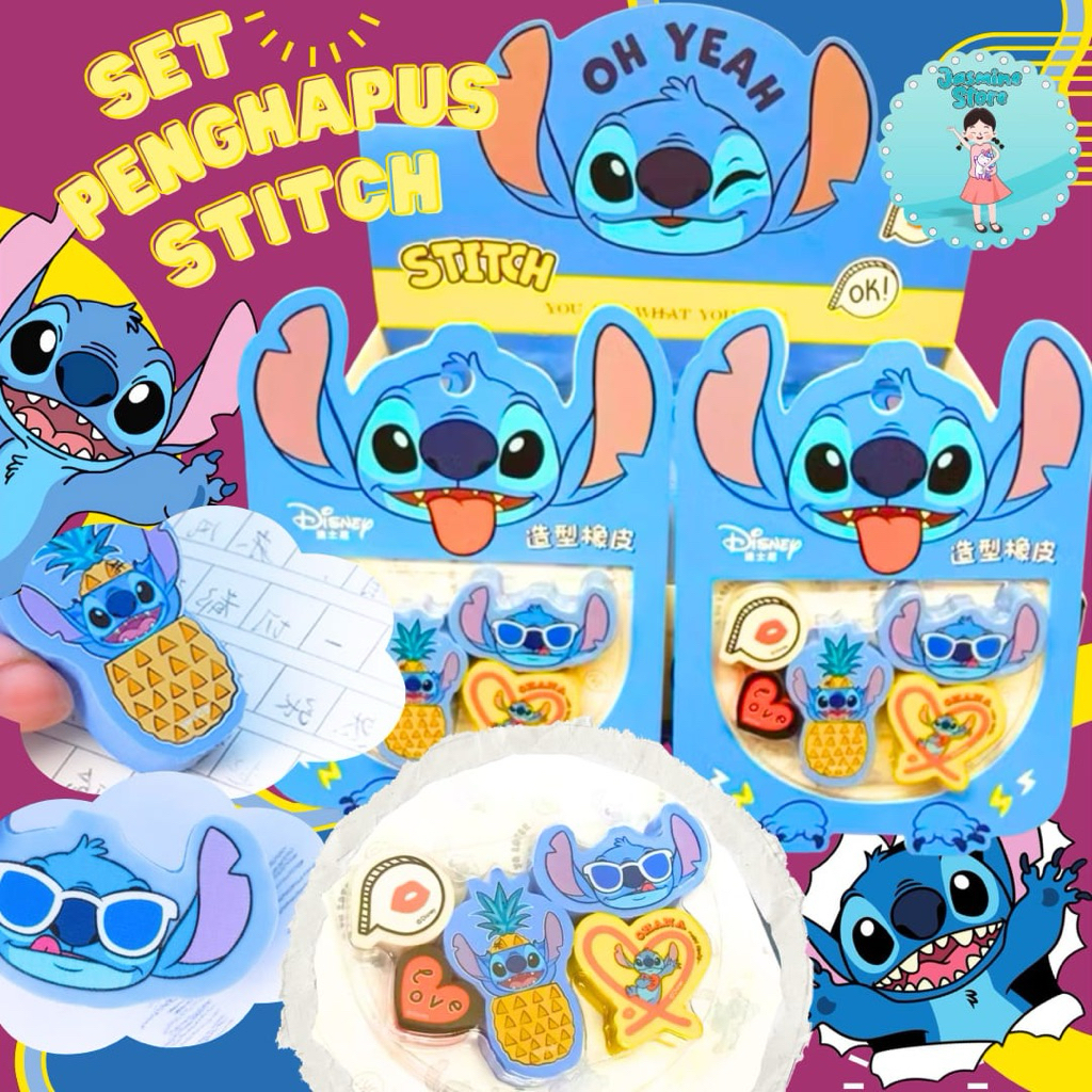 

Penghapus stich/Eraser lilo and stich/alat tulis stich/Penghapus Misteri Paket Stitch Premium Karakter Lilo & Stitch Angel Lucu Unik Imut Termurah/Mystery bag stich/Misteri bag penghapus stich