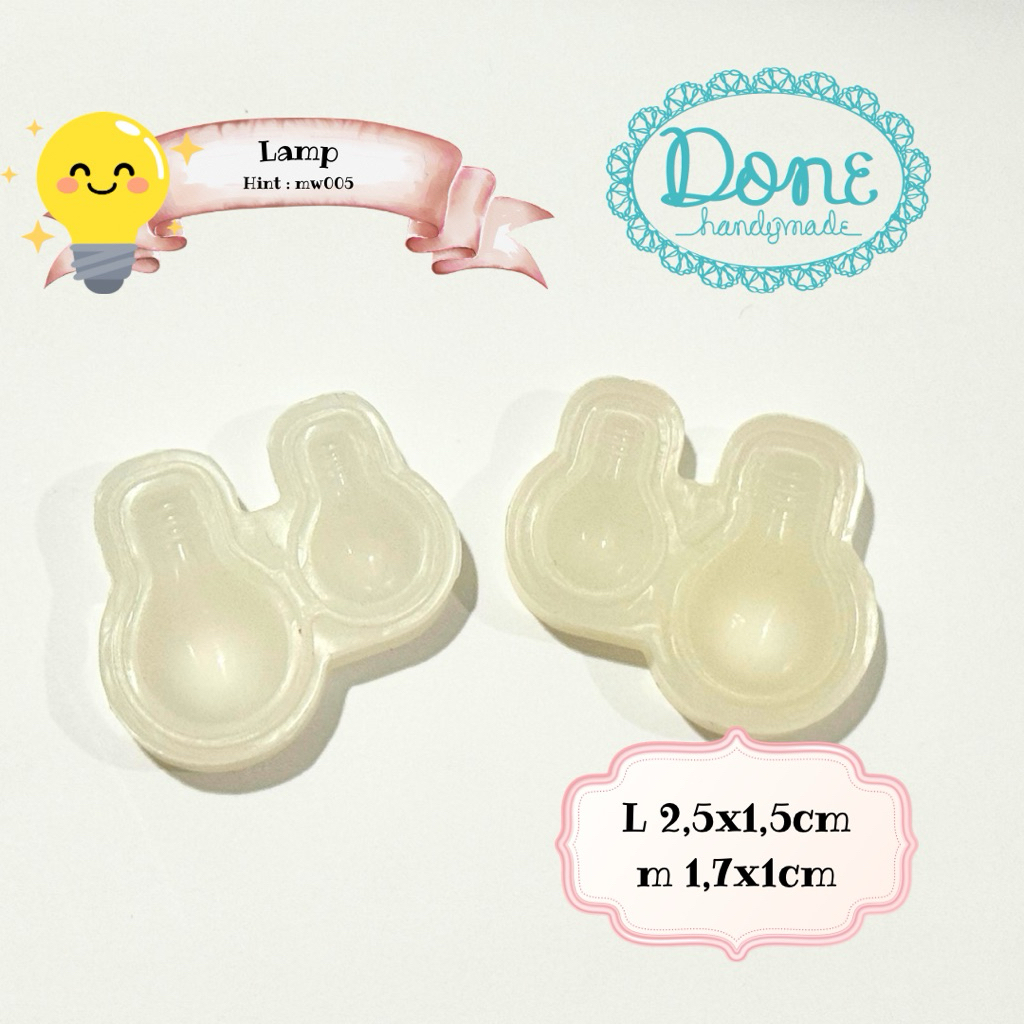 done handymade mold 5d mold lilin cetakan resin 5d mold bentuk bohlam lampu resin mold candle mold c