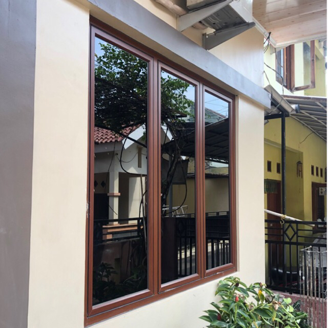 Jendela Aluminium serat kayu