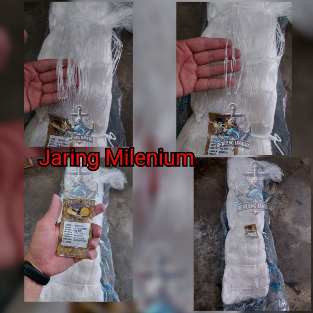 Jaring Millenium / Jaring Ply 4½inci 12ply 60md 100yds tate