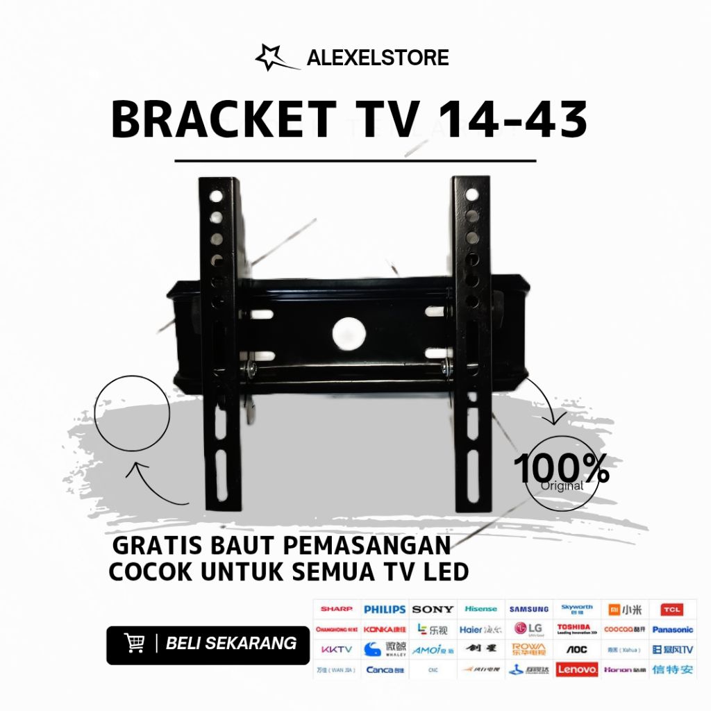 BRACKET TV LED UNIVERSAL 14-43INCHI