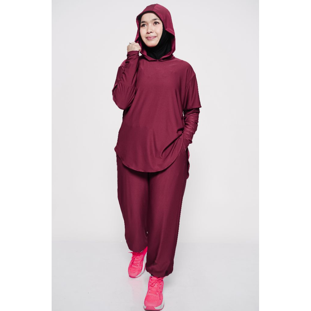 Relinda Setelan Baju Olahraga Wanita Muslimah Set Sporty Gym