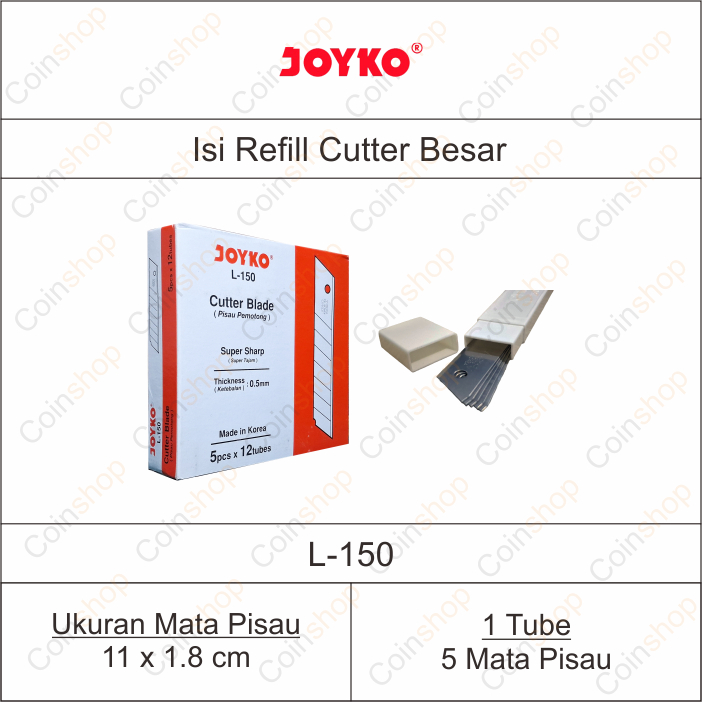 

Joyko L150 L-150 Isi Cutter Besar Refill Blade Per Tube
