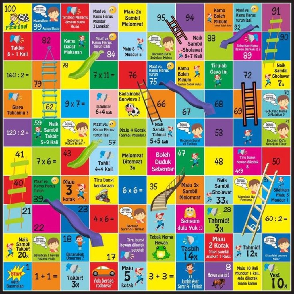 mainan edukasi ular tangga anak