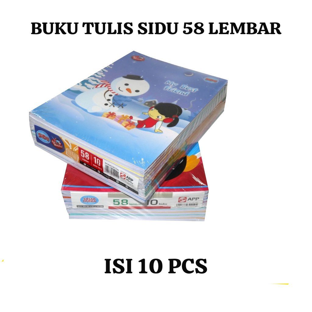

Buku Tulis Sidu 58 Lembar 1 Pack - Isi 10 PCS